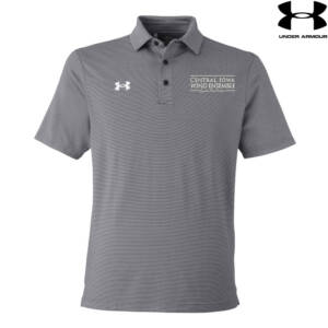 Central IA Wind Ensemble Under Armour DRIVE Team Stripe Premium Polo BLACK