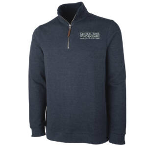 Central IA Wind Ensemble Charles River Men’s HUDSON 1/4 zip pullover – NavyHetherNavyCamoSleeves