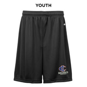 Bluejackets Hockey Badger B-Core YOUTH 6 Inch Short-Black