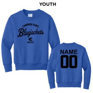 Bluejackets Hockey  Youth Crewneck Sweatshirt – Royal