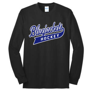 Bluejackets Hockey Unisex Long Sleeve Cotton T Shirt – Black