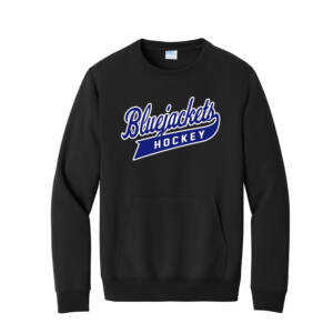 Bluejackets Hockey Unisex Core Fleece Crewneck Pocket Sweatshirt -Black