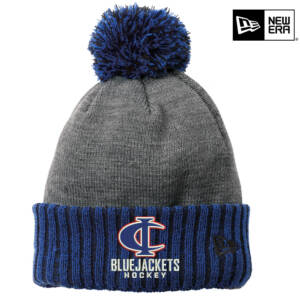 Bluejackets Hockey New Era Colorblock Cuffed Beanie stocking cap with Fleece lining-Royal/Heather