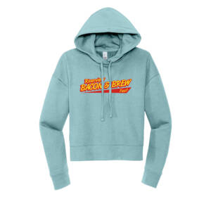 Riverview Bacon Brew District Women’s V.I.T. Fleece Hoodie Crop – EucalyptusBlue