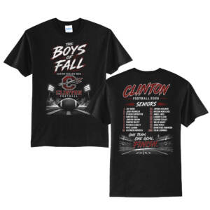 Clinton Senior FB Unisex Short Sleeve T Shirt – JetBlack