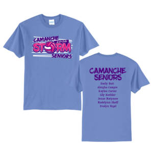 Camanche Seniors VB Unisex Short Sleeve Tee-Carolina Blue