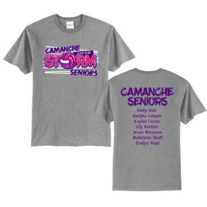 Camanche Seniors VB Unisex Short Sleeve Tee-Athletic Heather