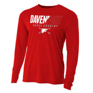 Davenport Flyers CC Adult Cooling Performance long sleeve Crew Tee-Red