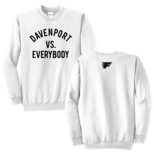 Davenport Flyers CC Unisex Fleece Crewneck Sweatshirt-White