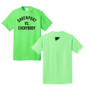 Davenport Flyers CC Unisex Short Sleeve Tee-Neon Green