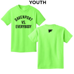 Davenport Flyers CC Youth Short Sleeve Tee-neon Green
