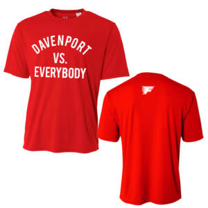 Davenport Flyers CC Adult Cooling Performance Tshirt-Red