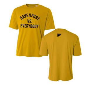 Davenport Flyers CC Adult Cooling Performance Tshirt-Gold