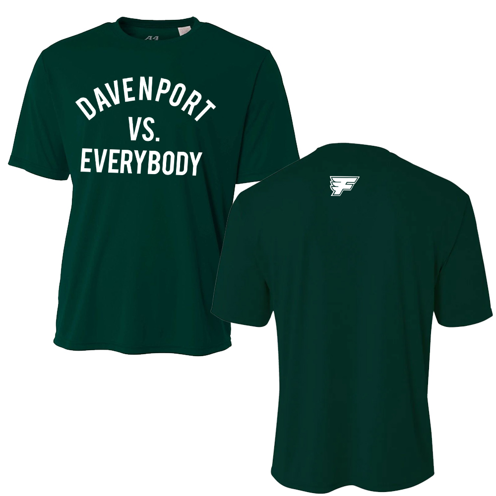 Davenport Flyers CC Adult Cooling Performance Tshirt- Forest