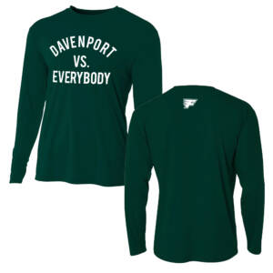 Davenport Flyers CC Adult Cooling Performance long sleeve Crew Tee-Forest