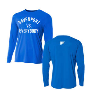 Davenport Flyers CC Adult Cooling Performance long sleeve Crew Tee-Royal
