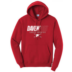 Davenport Flyers CC Unisex Fleece Hooded Sweatshirt-Red