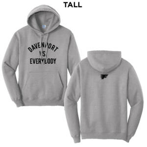 Davenport Flyers CC Tall Fleece Hooded Sweatshirt-Athletic Heather
