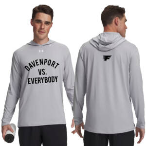 Davenport Flyers CC Under Armour Mens Team Vanish Performance Hoodie-Mod Grey