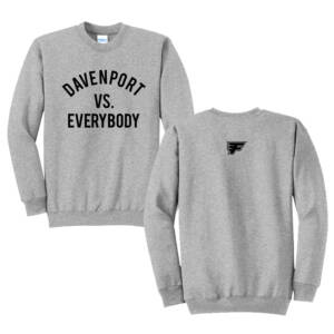 Davenport Flyers CC Unisex Core Fleece Crewneck Sweatshirt-Athletic Heather