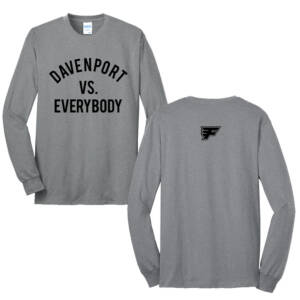 Davenport Flyers CC Unisex Cotton Long Sleeve Tee-Athletic Heather
