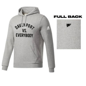 Davenport Flyers CC Adidas Fleece Hooded Sweatshirt- MedGrey Heather