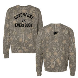 Davenport Flyers CC Independent Trading Co Unisex Heavyweight Crewneck Sweatshirt-Deadwood Camo