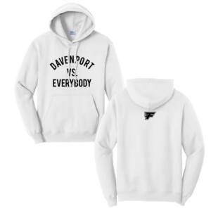 Davenport Flyers CC Unisex Fleece Hooded Sweatshirt-White