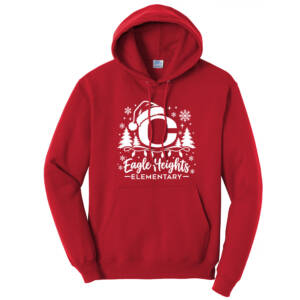 Eagle Heights Unisex Classic Core weight Cozy Pullover Hooded Sweatshirt – Red
