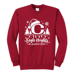 Eagle Heights Unisex Core Fleece Crewneck Sweatshirt – RED