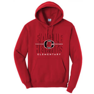 Eagle Heights Unisex Classic Core weight Cozy Pullover Hooded Sweatshirt – Red