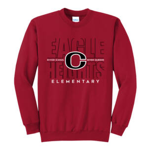 Eagle Heights Unisex Core Fleece Crewneck Sweatshirt – RED
