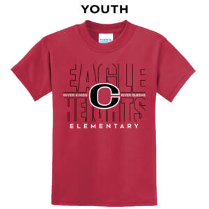 Eagle Heights Youth Short  Sleeve T Shirt – RED