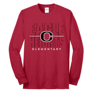 Eagle Heights unisex Long Sleeve Core Blend T Shirt – RED