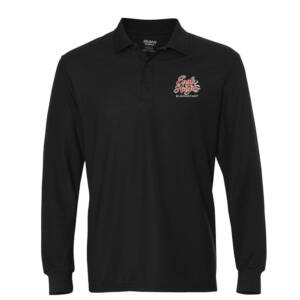 Eagle Heights Gildan DryBlend Double Pique Long Sleeve Sport Shirt – Black (S, M, L, 3x)