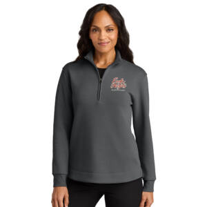 Eagle Heights Port Authority Women’s Wearever Signature Double Pique 1/4 Zip – StormGrey
