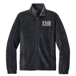 FNB Port Authority Men Plush Fleece Full Zip Jacket – Black