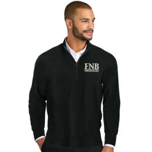 FNB Port Authority Men Easy Care 1/4 Zip Sweater – DeepBlack