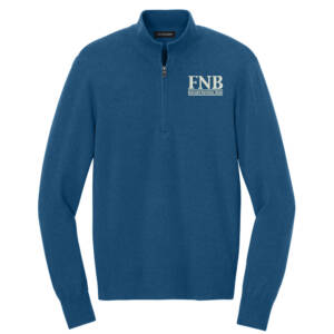 FNB Port Authority Men Easy Care 1/4 Zip Sweater – AegeanBlueHeather