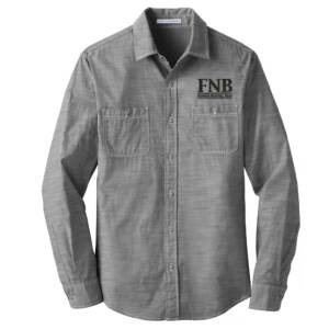 FNB Port Authority Men Slub Chambray Shirt – Grey