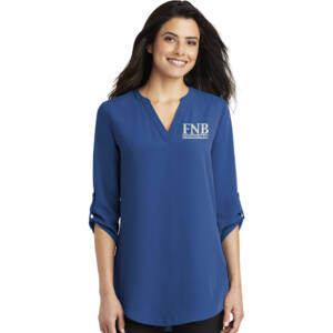 FNB Port Authority Ladies 3/4 Sleeve Tunic Blouse – TrueBlue