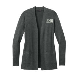 FNB Port Authority Women’s Easy Care Open Front Cardigan Sweater – CharcoalHeather