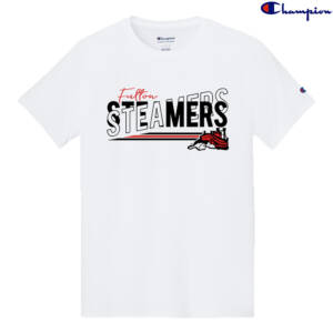 Steamers Champion Cotton Unisex Tagless T Shirt – White