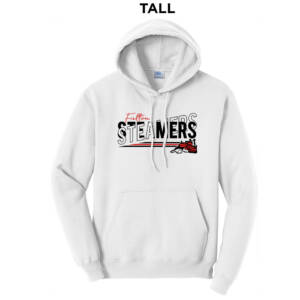 Steamers TALL Classic Pullover Hooded Sweatshirt – White