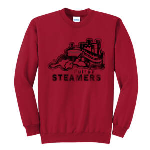 Steamers Unisex Fleece Crewneck Sweatshirt-Red