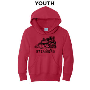 Steamers Youth Fleece Hooded Sweatshirt-Red