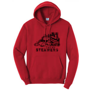 Steamers Unisex Fleece Hooded Sweatshirt-Red