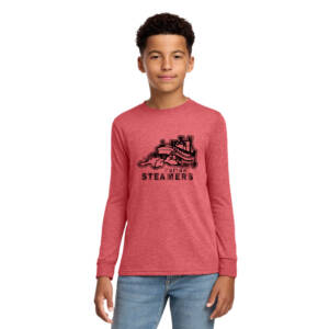 Steamers District Youth Perfect Tri Long Sleeve Tee-Red Frost