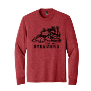 Steamers District Made Men’s Perfect Tri Long Sleeve Crew Tee-Red Frost