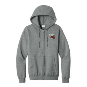 Steamers Unisex Classic Full-Zip Hooded Sweatshirt-Graphite Heather